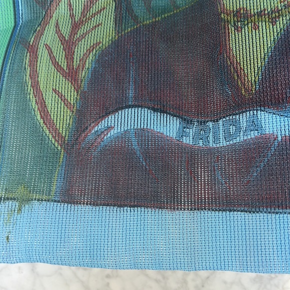 Frida  Double Handled Mesh Tote - Picture 3 of 5